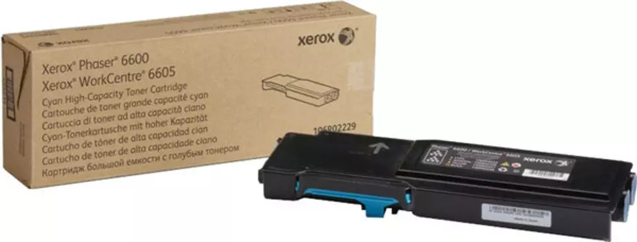 Тонер-картридж Xerox Phaser 6600 / WorkCentre 6605 голубой (6K)