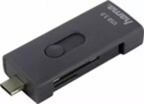 Устройство чтения карт памяти USB 3.0/Type C/OTG Hama 00135753 серый