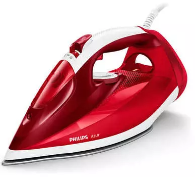 Утюг Philips/ 2500 Вт, Удар: 200г, Подача: 45 г/мин., Подошва: SteamGlide Plus, красный/белый