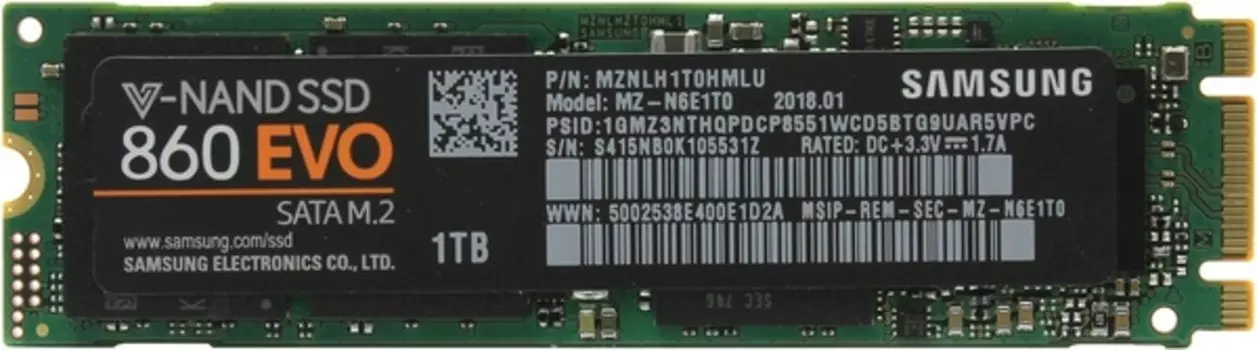 Внутренний SSD Samsung 860 EVO 1Tb