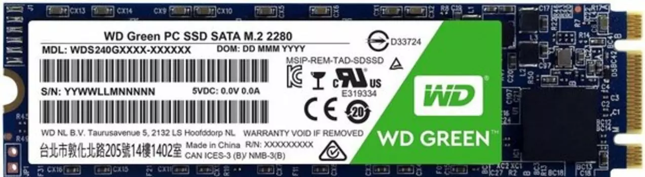 Внутренний SSD Western Digital Green 480Gb