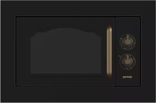 Встраиваемые микроволновые печи GORENJE/ Classico, 39x59,2x43.2 см, 23 л, гриль, поворотные переключатели, черная