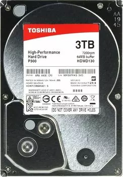 Жесткий диск TOSHIBA 3.5 HDD P300 3TB 7.2K SATA3