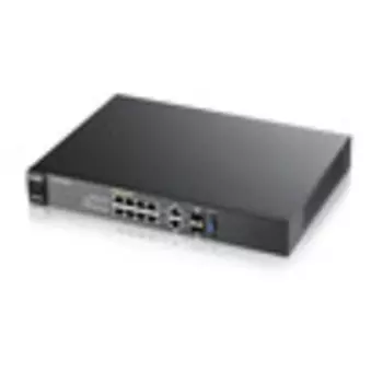 ZyXEL GS2210-8HP. 8-портовый управляемый High Power PoE-коммутатор Gigabit Ethernet с 2 SFP-слотами совмещенными с