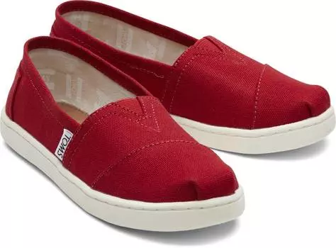 Детские эспадрильи TOMS, красные