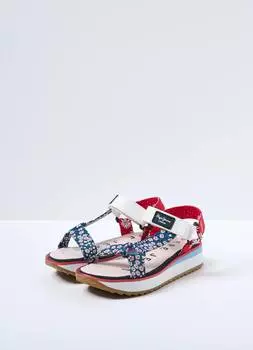 Детские босоножки Pepe Jeans London (ALEXA FLOWERS s_PGS90182), синие