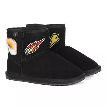 Детские ботинки из овчины (угги) EMU Australia, черные