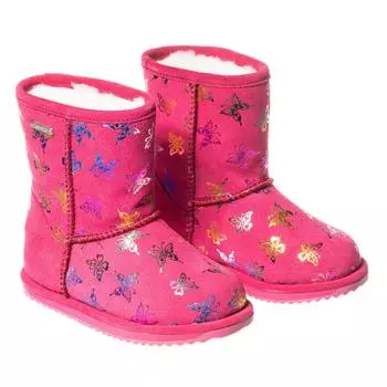 Детские полусапоги из овчины (угги) EMU Australia(Flutter Brumby K11327 (дет. сапоги) K11327), красные