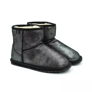 Детские полусапоги из овчины (угги) EMU Australia, черные