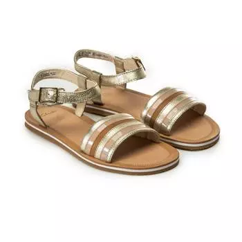 Детские сандалии Clarks, серебряные