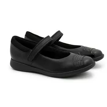 Детские туфли на ремешке Clarks, черные