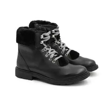 Детские высокие ботинки Clarks, черные