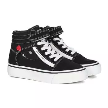 Детские высокие кеды British Knights, черные