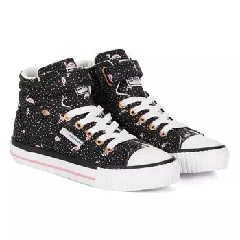 Детские высокие кеды British Knights, черные