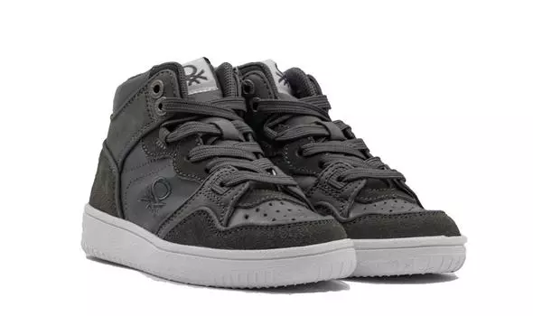 Детские высокие кеды United Colors of Benetton, серые