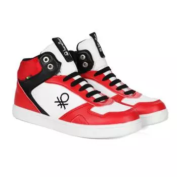 Детские высокие кроссовки United Colors of Benetton, красные