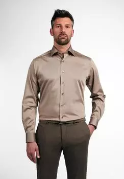 Мужская рубашка ETERNA, коричневая