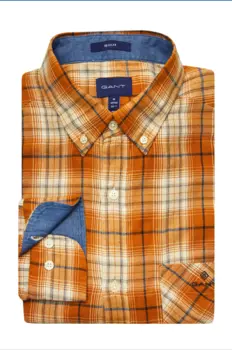 Мужская рубашка Gant, оранжевая