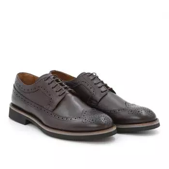 Мужские дерби брогированные Bugatti, коричневые