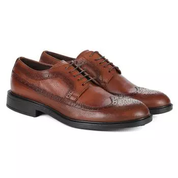 Мужские дерби брогированные Clarks, коньячные