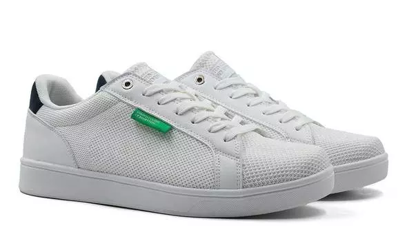 Мужские кеды United Colors of Benetton (LABEL KNIT BTM114015), белые