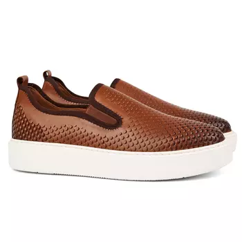 Мужские слипоны Bugatti, коньячные