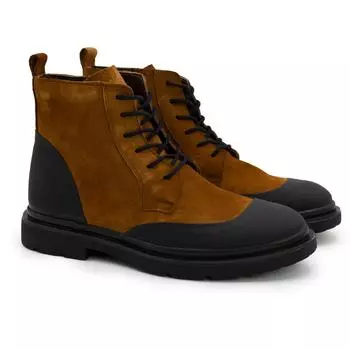 Мужские высокие ботинки Clarks, коньячные