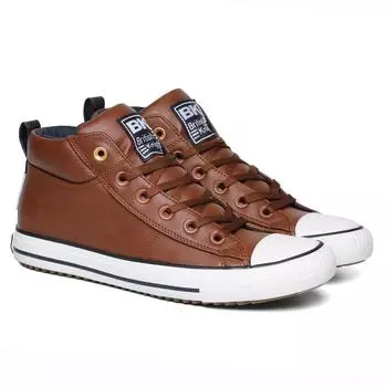 Мужские высокие кеды British Knights, коньячные