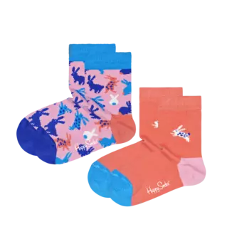 Носки Happy socks 2-Pack Kids Bunny Low Sock KBUN02