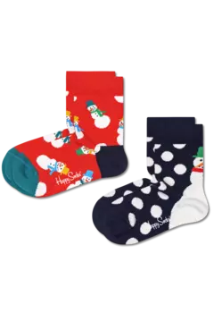 Носки Happy socks 2-pack Kids Snowman Socks KSNS02 4300