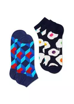 Носки Happy socks 2-Pack Optic Square Low Sock OSQ02