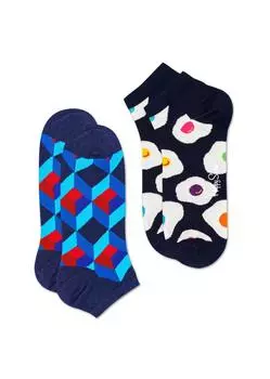 Носки Happy socks 2-Pack Optic Square Low Sock OSQ02 6300