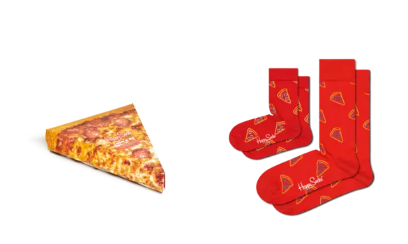 Носки Happy socks 2-Pack Pizza Socks Gift Set XKPIZ02