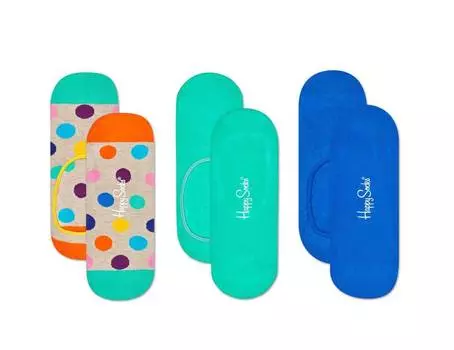 Носки Happy socks 3-Pack Big Dot Liner Sock BDO18