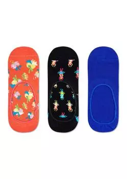 Носки Happy socks 3-Pack Hibiscus Liner Sock HIB18 4000