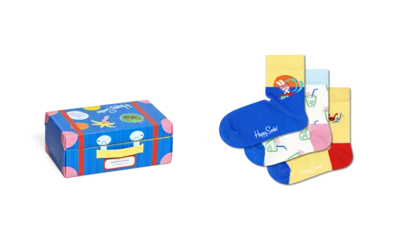 Носки Happy socks 3-Pack Travel Socks Gift Set XKTRA08