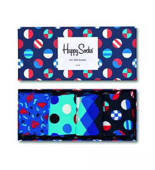 Носки Happy socks 4-Pack Navy Socks Gift Set XNAV09