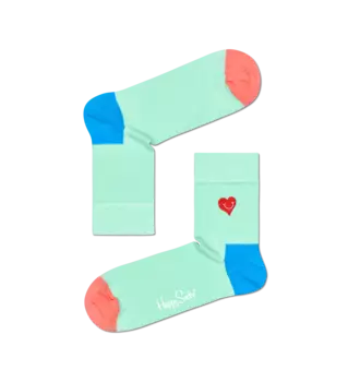 Носки Happy socks Embroidery Heart Half Crew Sock BEHE13