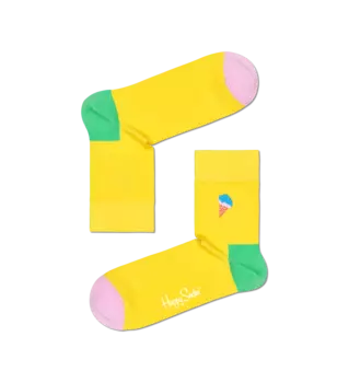 Носки Happy socks Embroidery Ice Cream Half Crew Sock BEIC13