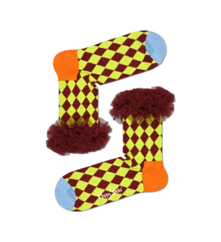 Носки Happy socks Harlequine Tulle Half Crew Sock HAT13 4500
