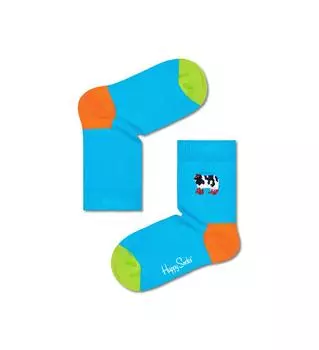 Носки Happy socks Kids Embroidery Cow In Boots Sock KBECB01