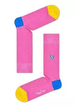 Носки Happy socks Ribbed Embroidery Dog Sock REDOG01 3300