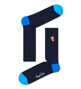 Носки Happy socks Ribbed Embroidery Fries Sock REFRI01