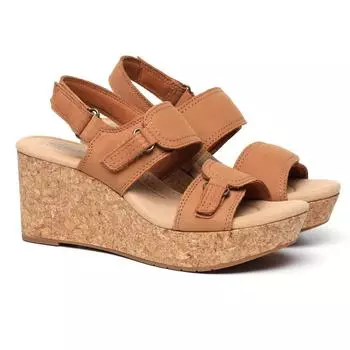 Женские босоножки Clarks, коричневые