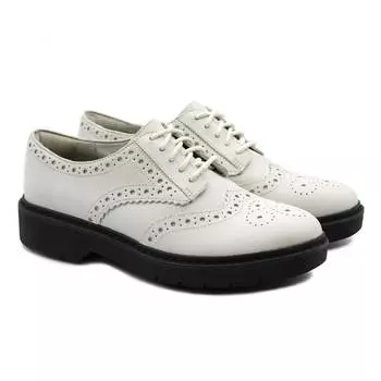Женские дерби брогированные Clarks, белые