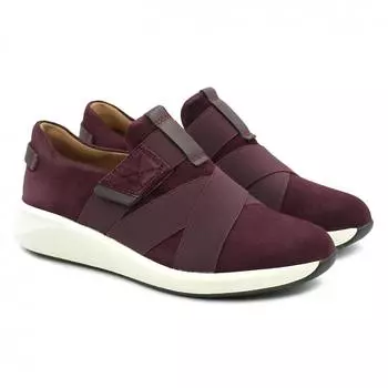 Женские кроссовки Clarks, бордовые