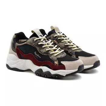 Женские кроссовки Pepe Jeans London (SLOANE CAMU PLS31278), черные