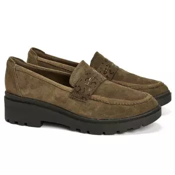 Женские лоферы Clarks, оливковые