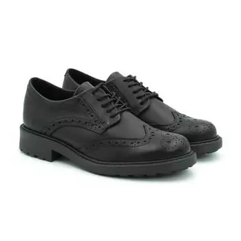 Женские оксфорды брогированные Clarks, черные