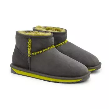 Женские полусапоги из овчины (угги) EMU Australia(Stinger Micro Stitch W12305), серые